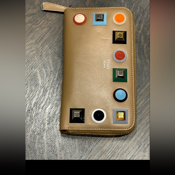 Authentic Pre-loved Fendi Wallet  Rainbow Studs - Picture 2 of 7